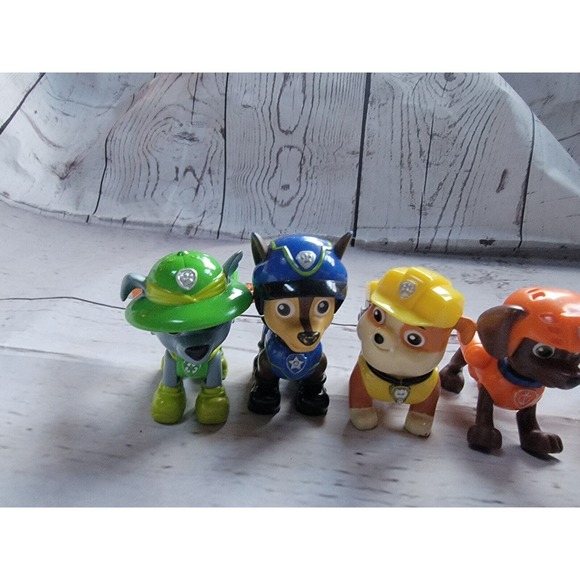 Paw Patrol Figures Chase Marshall Rocky Ruble Zuma Cake Topper Figures - Picture 2 of 7